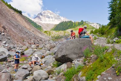 A snack break with views of Garibaldi